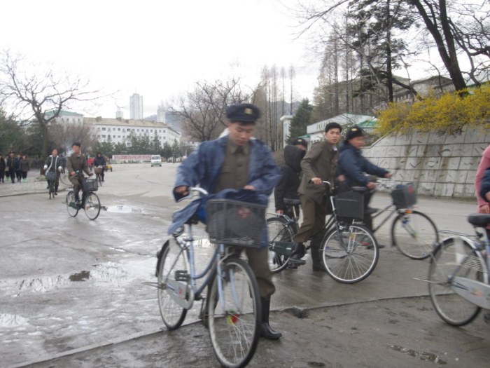 On their way home from work