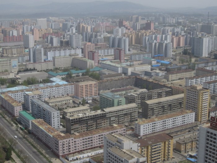 View of Pyongyang, the capital, from Juche Idea Tower
