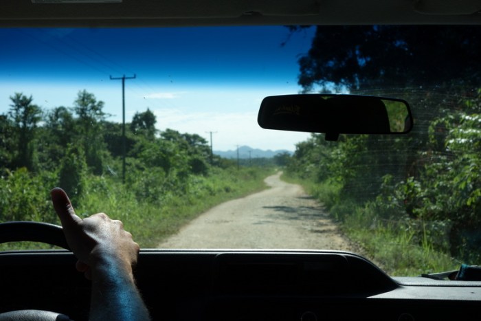 Driving south into Toledo, the southern most district of Belize