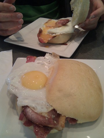 Stuffing ourselves in Grasmere