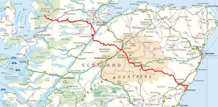 My route will take me from remote Torridon to the beautiful sandy beaches of St Cyrus