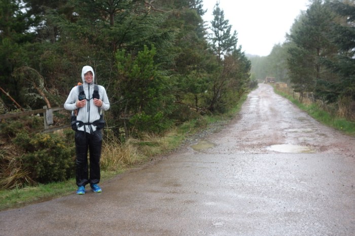 About to join the Great Glen Way on a rainy day