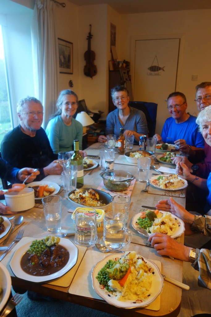 Enjoying the hospitality of Janet and Alec Sutherland