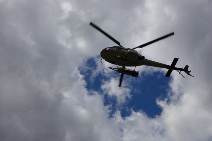 It all starts with a fun helicopter ride