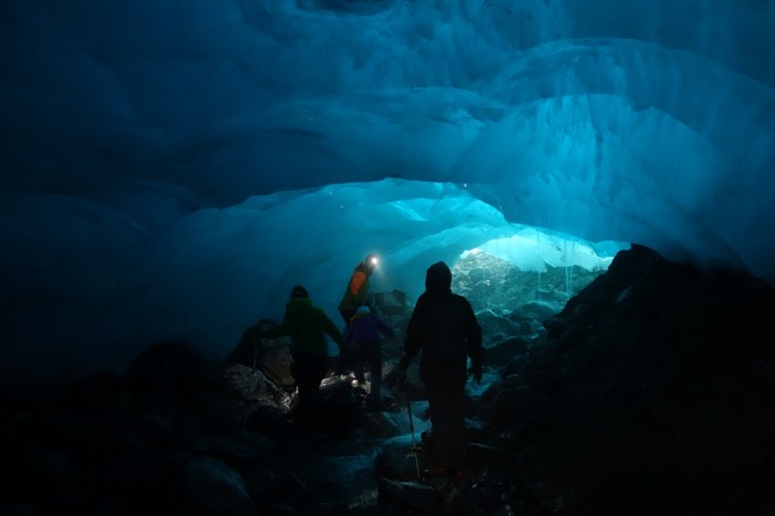 Ice cave under the glacier
