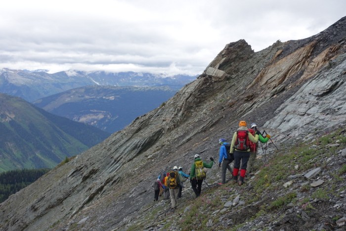 Searching for a way up to the ridge