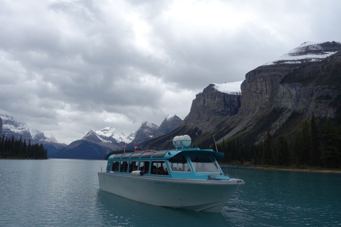 The boat tour arrives