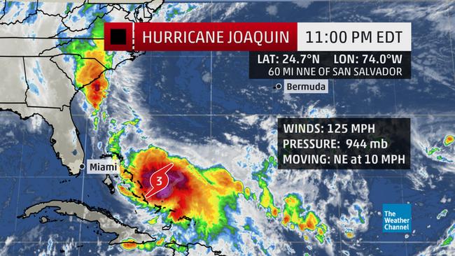Hurricane Joaquin crashes into the Bahamas