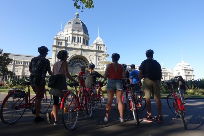 Learning about Australia's history at the Royal Exhibition Building