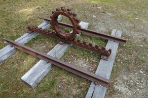 The Rack and Pinion system that pulls the train up such steep grades