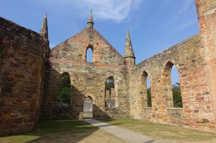Ruins of the church at Port Arthur