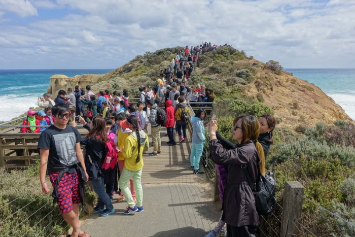 Packed with tourists