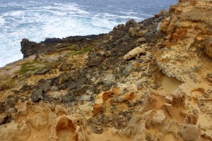 Cape Bridgewater - One by one, jagged volcanic rocks tumble into the sea