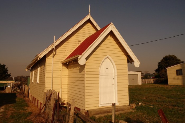 The obscure Southern Presbyterian Church in Gladstone - services only one Sunday a month
