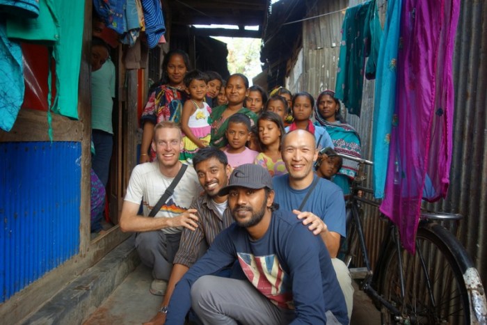 Bangladesh, 2013 - Making new friends in the slums of Dhaka