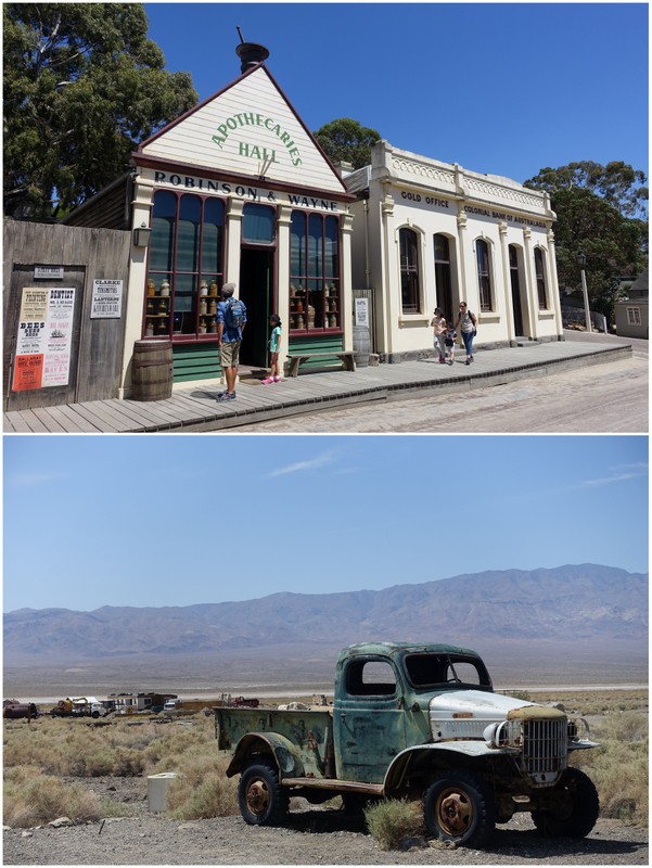 Australia - historic buildings transport visitors back in time California - about the newest thing you'll find here is this truck