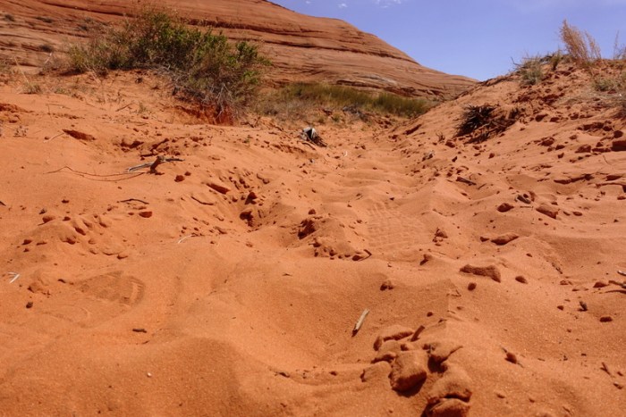 Lots of sand on the approach