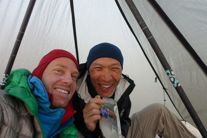 How could backpacking food make us so happy? Must have been really hungry