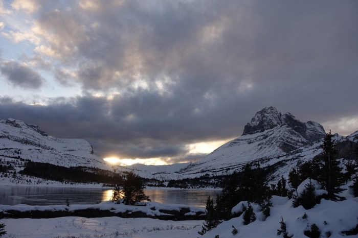 Sunset over Baker Lake