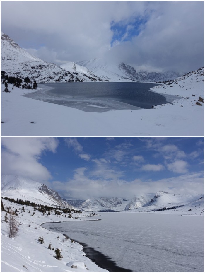 Ptarmigan Lake before & after