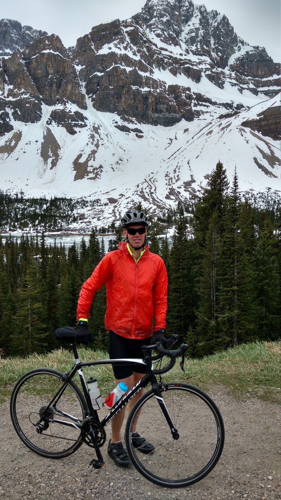 May - cycling through the tail end of winter on the Icefield Parkway