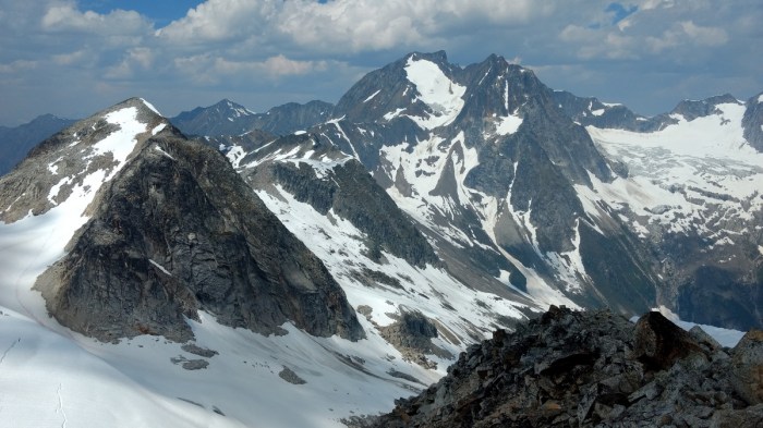 July - An unusually dry summer makes for great mountaineering among BC's rarely visited peaks