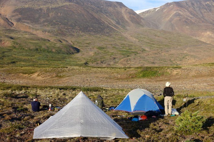 Camping just above Nagha Creek