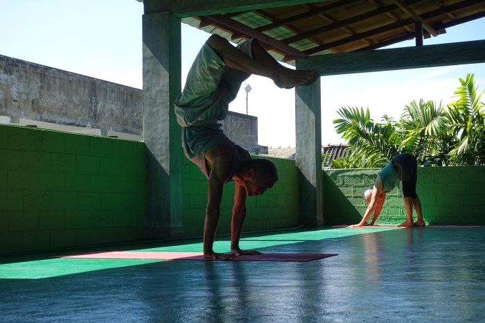 November - Three weeks in Sri Lanka learning yoga helps me stretch out those tight hiking muscles.