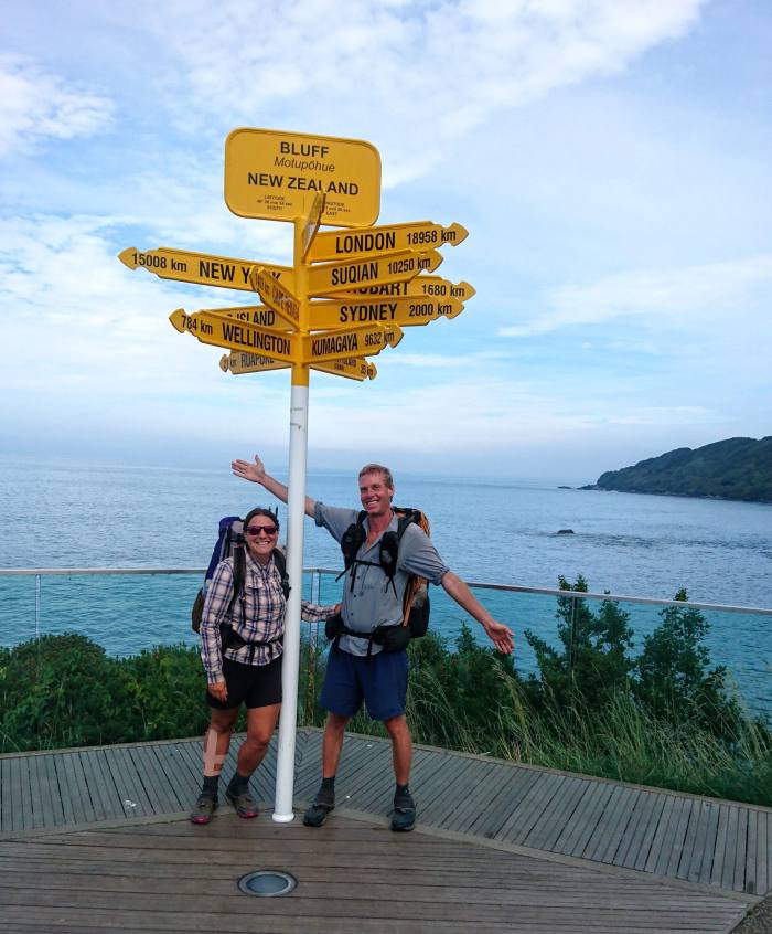 March - After two and a half months of walking across New Zealand, we reach the sea and the end of the trail!