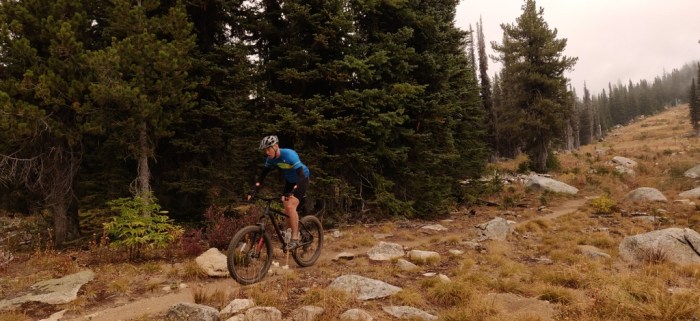 Flying down the trail